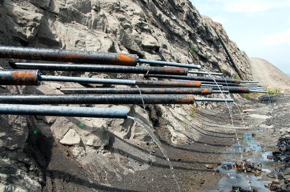 Horizontal Drainage for Redirecting Groundwater. Courtesy of Oregon DOT