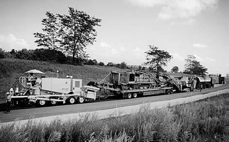 Multi-unit Cold In-place Recycling train. Courtesy of Asphalt Recycling and Reclaiming Association.
