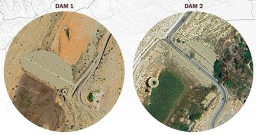 Overhead images of dams