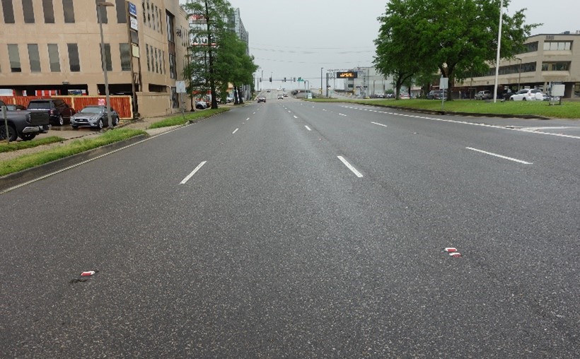 Project site in 2019, section using GlasGrid pavement interlayer.