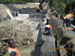 Ortega Ridge Road, construction activities